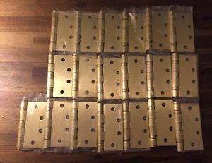Lot of (19) world class hinges bb81 4.5&#034; x 4.5&#034; steel 24 hinges total brand new for sale