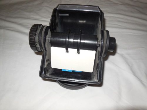 Rolodex Black Covered Rotary File with 2-1/2&#034; x 4&#034; cards NSW-24C