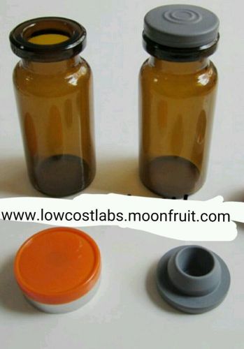 5 x 10ml clear or amber borosilicate glass vials including colour flip off cap for sale