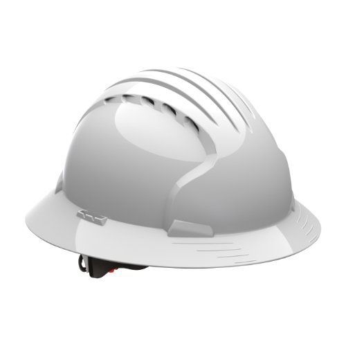 Evolution Deluxe 6161 280-EV6161V-10 Vented, Full Brim Hard Hat with HDPE Shell,