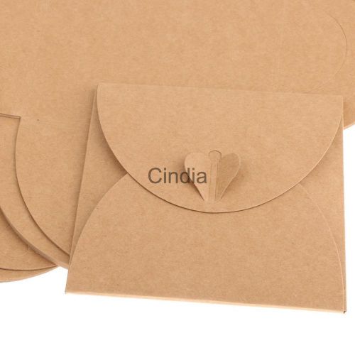 Phenovo 100pcs heart cd dvd kraft sleeves box disc paper bags gifts for sale