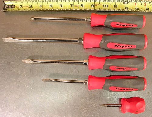 Snap-on 5-pc. instinct handle screwdriver set : shd1, shd4, shd6, shd8, shdp63ir for sale