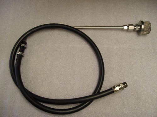 Bedford ,Binks 5&#039; 3/8&#034;ID X 18&#034; SS SIPHON FLUID HOSE ASSY. With Stainer