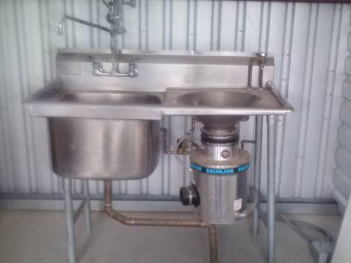 Commercial deep sink/veggie sink and disposal (Stainless Steel)