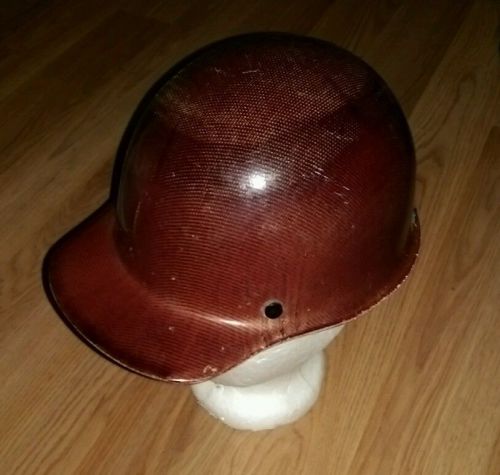 Vintage MSA Skullguard Hard Hat with Fas-Trac II Ratchet Liner. Med Size Shell.