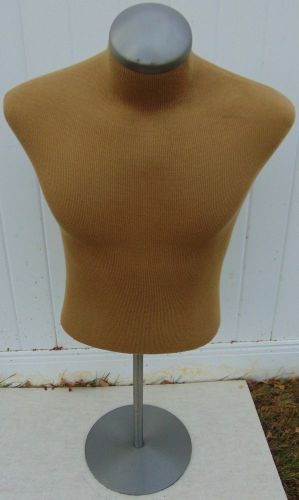 Life Style Male Mannequin Torso. Padded Corduroy Adjustable Stand. Lifestyle