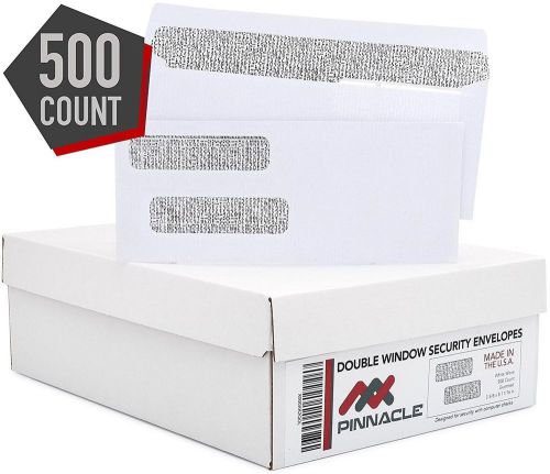 500 check envelopes quickbooks double window security envelopes fits computer... for sale