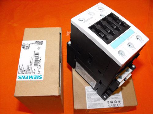 Siemens 3rt1036-1bb40 contactor. size-2, 50a, 22kw.3 pole, 24vdc coil.new for sale