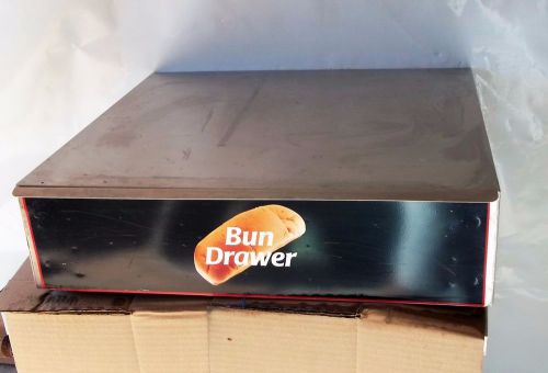 Stainless Hot Dog Bun Food Drawer 48 Bun Capacity Holding Cabinet, no heat