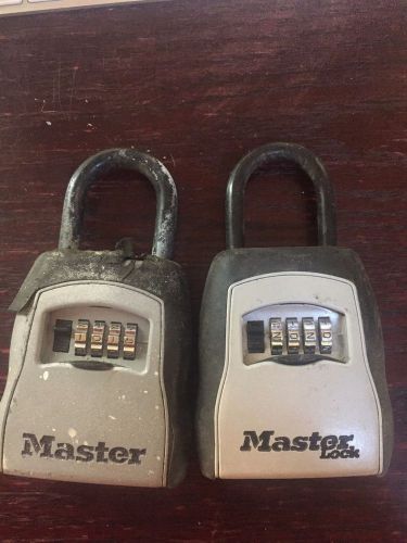 Two MASTER LOCK-SECURITY COMBO KEY LOCKBOX-REAL ESTATE-USED