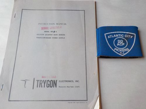 TRYGON MODEL HH15-3 INSTRUCTION MANUAL