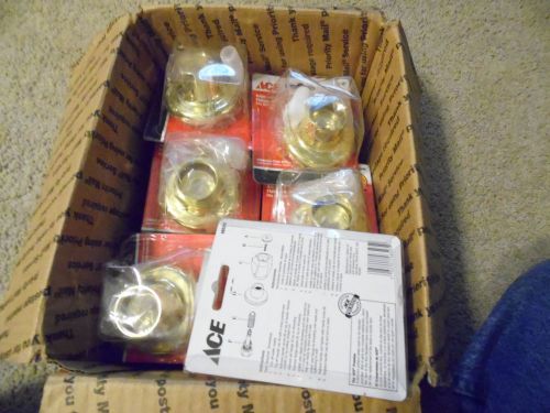 Lot of 12, ace adjustable flange and nipple brass (46595) for sale