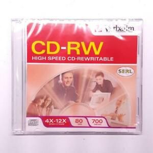 Verbatim CD-RW Blank Audio Discs 4x-12x 80 min 700 MB SEALED (R4600)