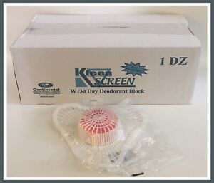Kleen Screen Urinal Screens - Box Of 12-Continental Mfg - Strawberry- SEALED BOX