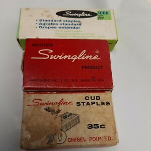 Vintage Lot of 3 STAPLES- SWINGLINE,  No3 STEEDPOINT CLUB LOT