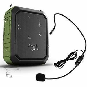 Portable Personal Waterproof Voice Amplifier Wired Headset Microphone Small