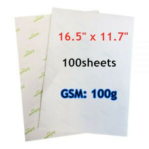 100g 16.5&#034; x 11.7&#034; 100sheets A3 Instant Dye Sublimation Paper