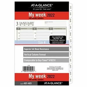 2022 Weekly &amp; Monthly Planner Refill by AT-A-GLANCE 10231 Day-Timer 5-1/2&#034; x ...