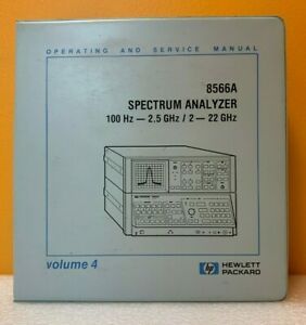 HP 08566-90006  8566A Spectrum Analyzer Volume 4 Operating and Service Manual.