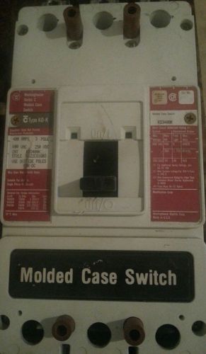 Westinghouse molded case switch and bracket 400 amp 3 pole for sale