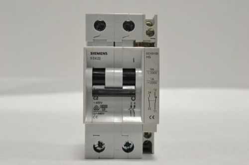 New siemens 5sx2 c2 miniature 5sx9100 contact 2p 2a circuit breaker b257650 for sale