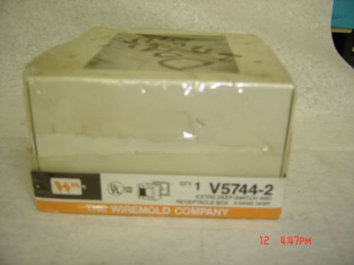 WIREMOLD  #V57442 2 GANG EXTRA DEEP SWITCH/RECEPT BOX  IVORY