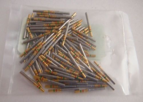 ITT CANNON 031-1287-000 GOLD PLATED CONNECTOR CRIMP PINS - PACKAGE OF 120 PINS