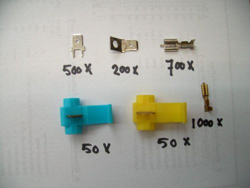 2500 faston connectors 1500 x  6.3 mm  + 1000 3.8 mm for sale