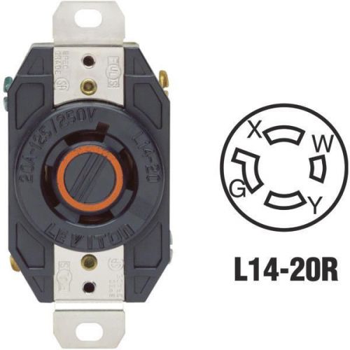 Leviton 065-02410-000 black locking outlet-locking outlet for sale