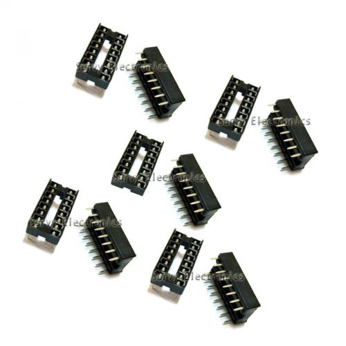 50pcs 16pin dip ic socket adaptor solder type socket pitch dual wipe contact for sale