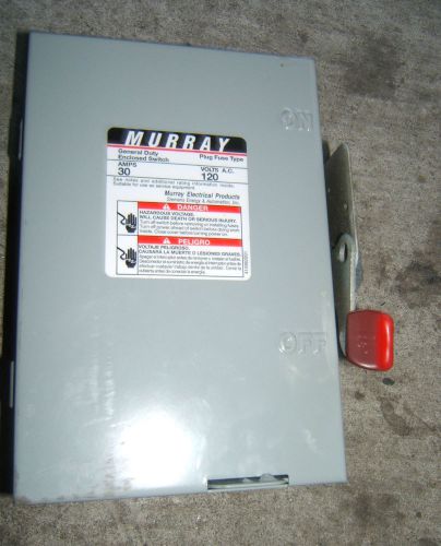 MURRAY GP211N SAFETY SWITCH ENCLOSURED BOX 30A 120V TYPE1 MODEL 4