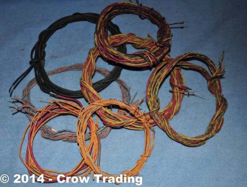 Western Electric 7 Coils Assorted Multi Strand and Solid Cloth Wire