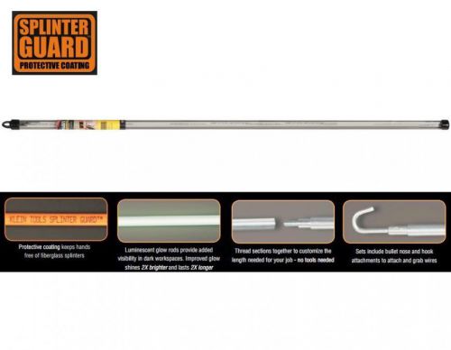 Klein Tool 15&#039; x 3/16&#034; Mid-Flex Glow Fish Rod Wire Puller Set T21134