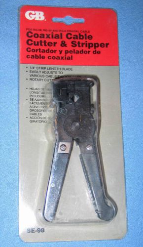 GB SE-98 Coaxial Cable Stripper Cutter RG-58 RG-59 RG-6 - FREE SHIPPING