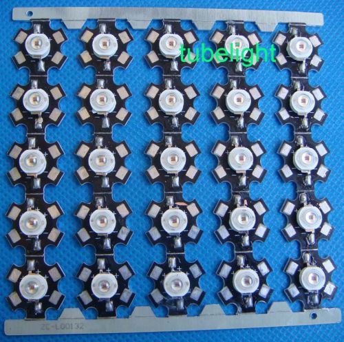 25PCS 3W RED 80lm 660nm-670nm LED Plant Glow Light+ joined together Star PCB
