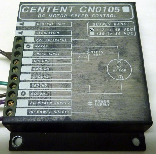 Centent cn0105 dc motor speed control box assembly +12 to 40 vdc for sale