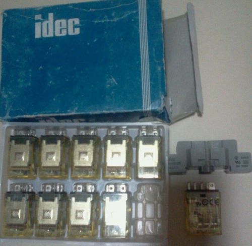Idec Relays RH2B-UL AC24V 10pk with 10 idec SH2B-05 Sockets