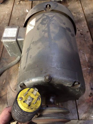 M3615t 3ph Baldor Motor With Pulley, Cord And Plug