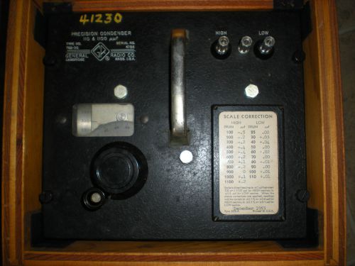 GENERAL RADIO PRECISION CAPACITOR TYPE-722-DQ 110&amp;1100 PF