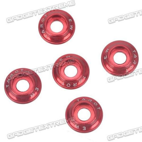 Tarot M3 Metal Gasket Washer Red 5-Pack TL2903-01 ge
