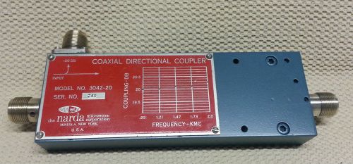 Narda 3042-20 Coaxial Directional Coupler (.95 To 2 GHz, 20 dB)