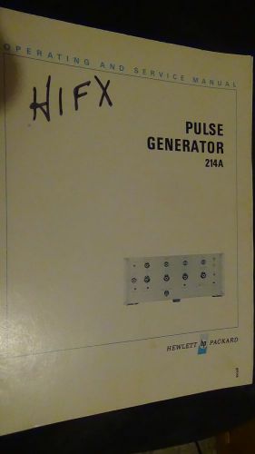 HP PULSE GENERATOR 214A OPERATING/SERVICE MANUAL JULY 1968