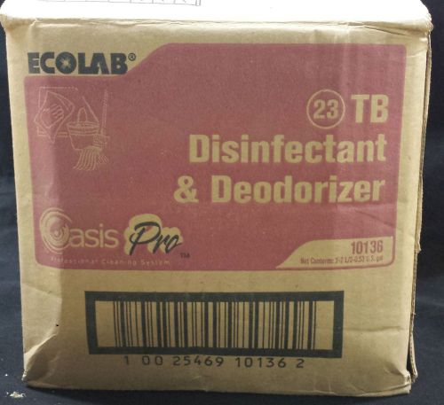 New ecolab oasis pro 23 tb disinfectant &amp; deodorizer 10136  2 x 2l for sale