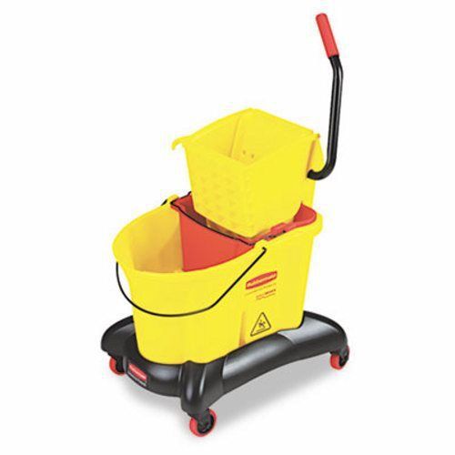 Rubbermaid wavebrake 35-qt dual water mop bucket &amp; wringer (rcp768000yw) for sale