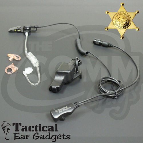Hawk police lapel microphone earpiece with tube motorola xts5000 xts3000 xts2500 for sale