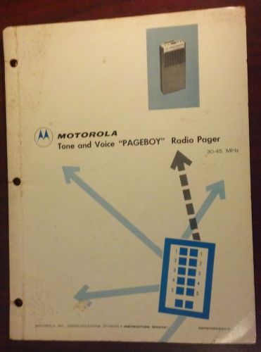 1960&#039;s Motorola Pageboy I Tone &amp; Voice 30-45 MHz Radio Pager Manual 68P81063A20