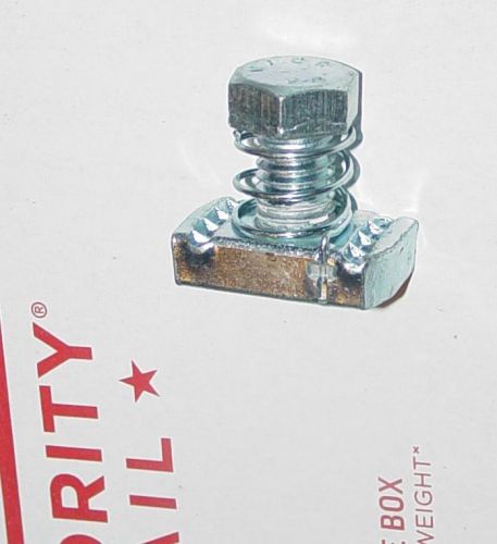 B-line unistrut superstrut 1/2in. spring nut n525, lot of 10 with 7/8&#034; hex bolt for sale