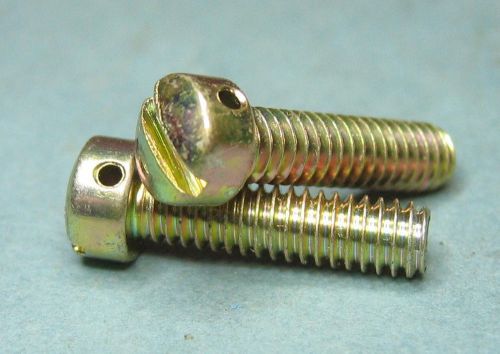 100- pieces plated steel 8-32 x 5/8&#034; safety wire slotted fillister head screw for sale
