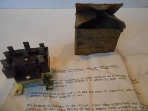CARRIER PART HN61KX003 REPLACEMENT TIMER RELAY OLD STOCK
