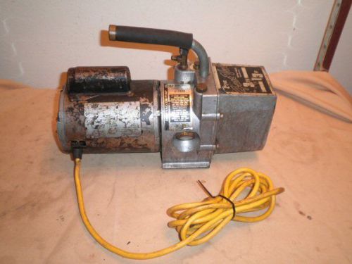 Jb industries dv-85 fast vac 2-stage vacuum pump 3cfm 1/3hp freon ac refrig nr for sale